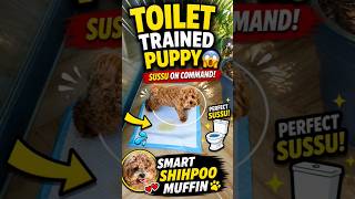 Smart Shihpoo Muffin 🚽🐶 | Sussu On Command Toilet Training Success! #pets #dog #shihpoo #puppy #cute