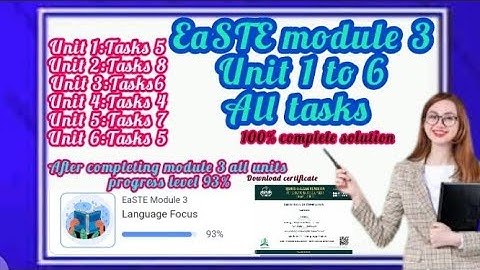EaSTE module 3 unit 1,2,3,4,5,6 Tasks|module 3 Tasks|@Usman.n.