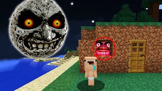 BEBÉ NOOB vs SCARY MOON en Minecraft 😱 TROLL + ROLEPLAY