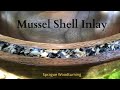 Woodturning - Walnut with Mussel Shell Inlay