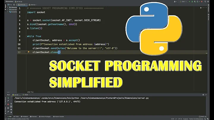 Socket Programming in Python(Simplified) - in 7 minutes!