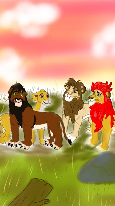 Kiara, Kopa, Kion & Kovu #lionking #disney #art #lion #thelionking #speedpaint #digitalart #drawing
