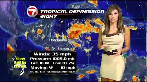 WSVN-TV 7NEWS Julie Durda Friday Forecast HOt 8/19/2011