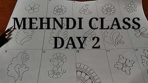 Mehndi class day 2 / How to learn mehndi for Beginners class #2 learn to draw henna