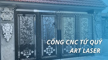 Lắp Đặt Cổng CNC 4 Cánh Tứ Quý (Mai-Trúc-Cúc-Tùng) và Hàng Rào Sắt Nghệ Thuật | Art Laser