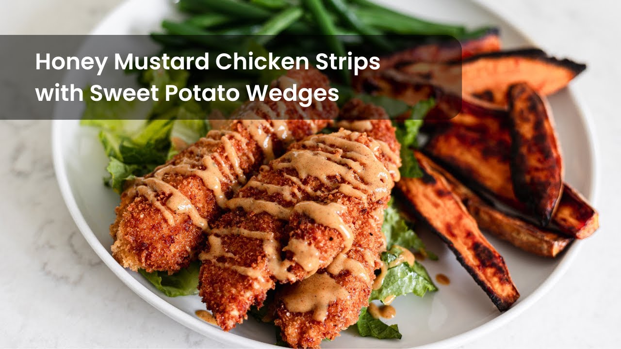 Honey Mustard Chicken Strips and Sweet Potato Wedges Recipe Annie's