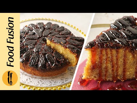 Upside Down Dates Cake Recipe By Food Fusion (Eid Special)