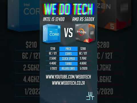 Intel i5 12400 VS AMD R5 5600X - Best Budget CPU #shorts