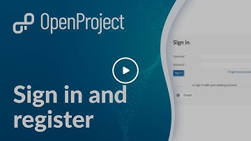 OpenProject Sign in and Registration