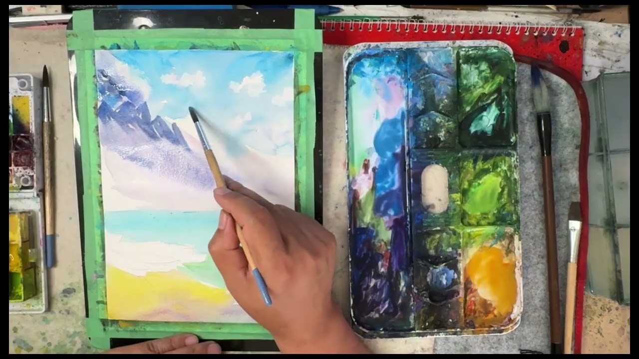 水彩风景画Watercolor Landscape 수채화풍경250815 - YouTube
