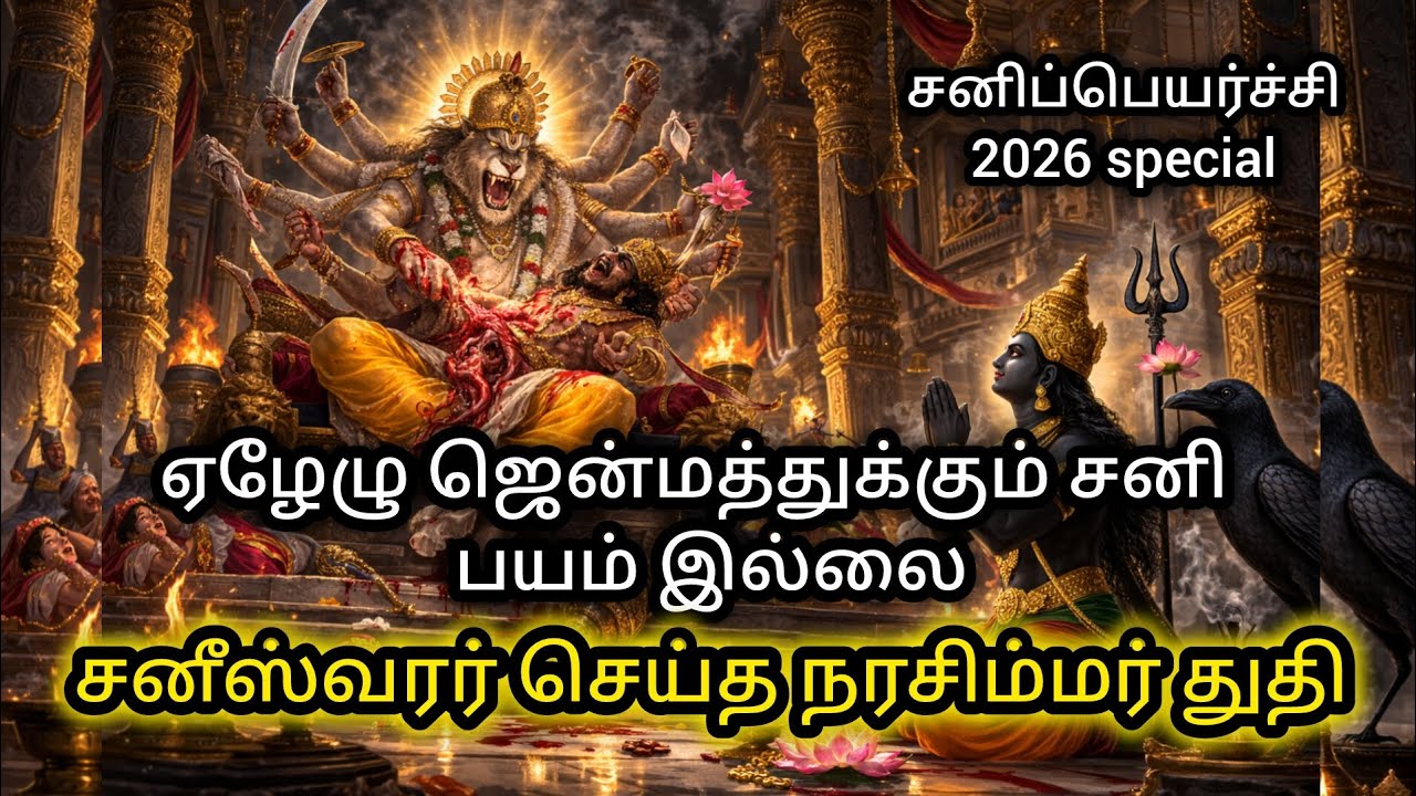 2026 சனிப்பெயர்ச்சி Special 🔥 இந்த நரசிம்மர் துதி சொன்னால் ஏழேழு ஜென்மத்துக்கும் சனி தொல்லை இல்லை!