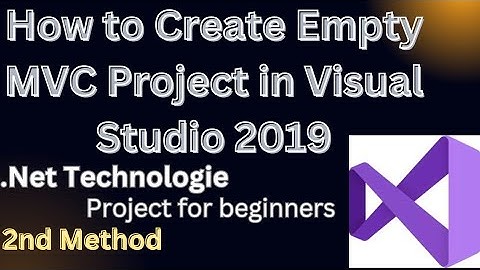 How to create Empty MVC Projects in Visual Studio 2019 #project #video
