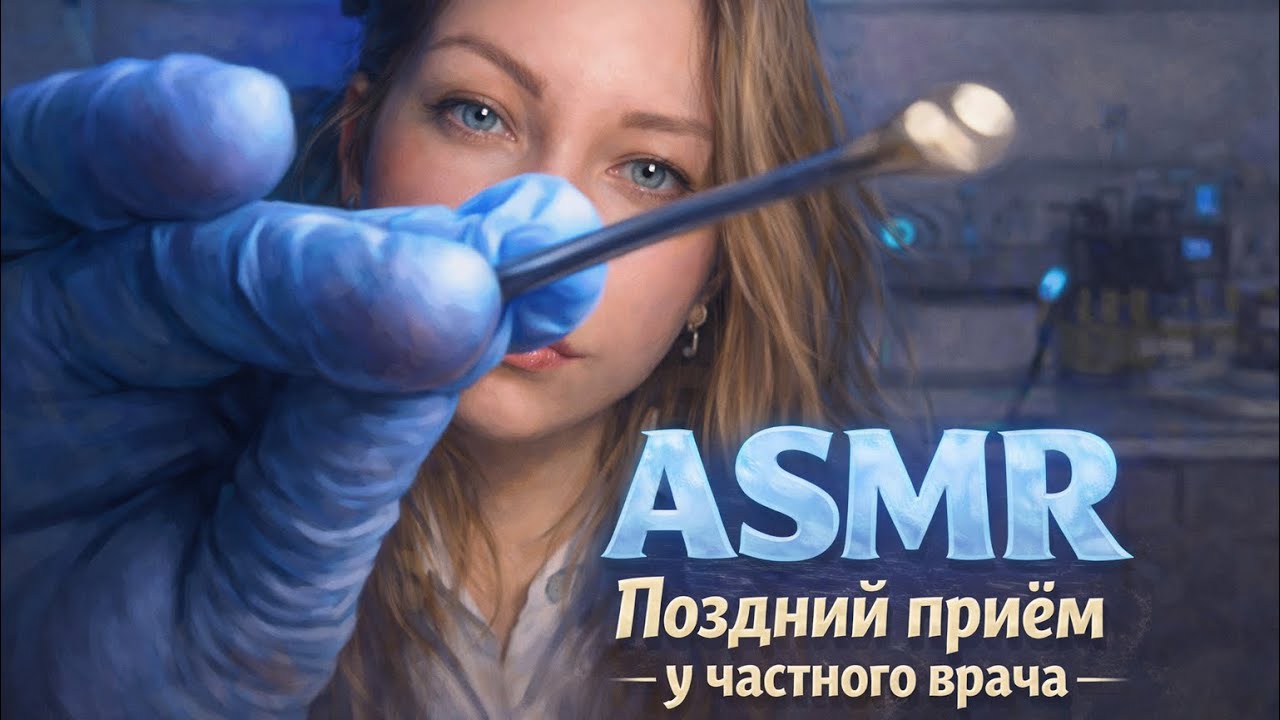 ASMR Поздний приём у частного врача | строгий осмотр | персональная забота | уснешь за 1 минуту