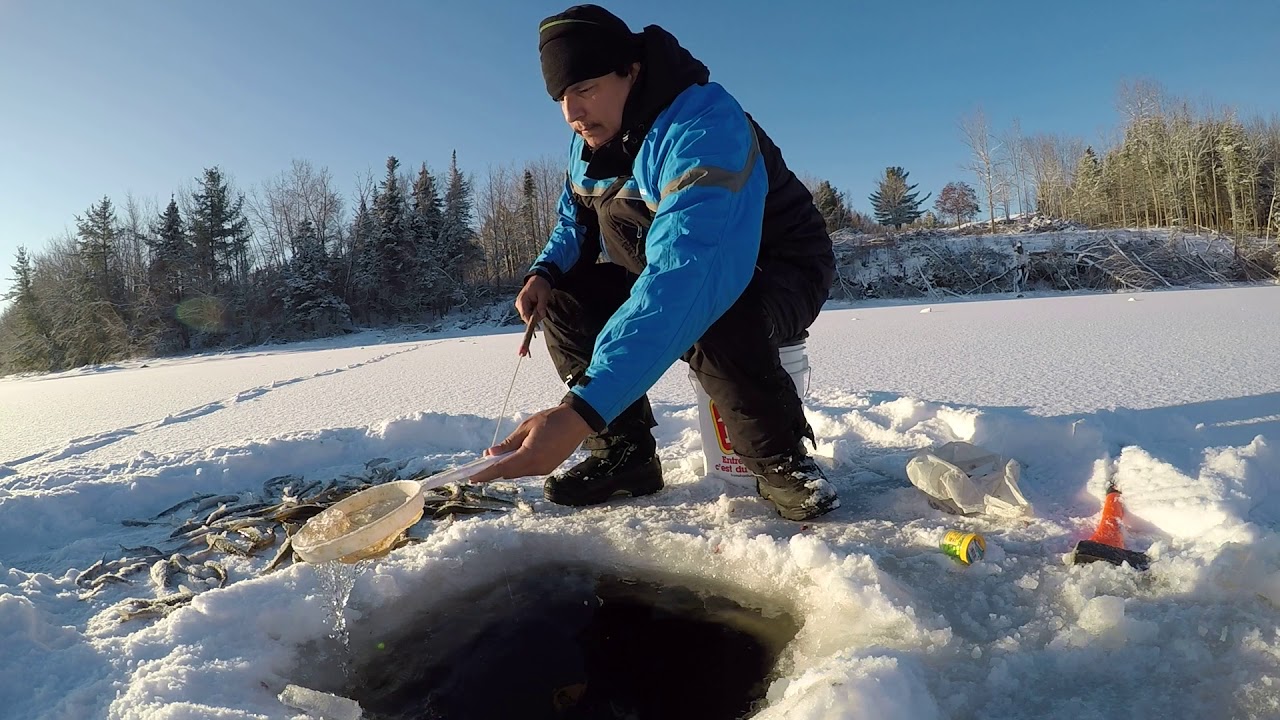 amazing ice fishing for Smelt Dec 20, 2017 part 3 YouTube
