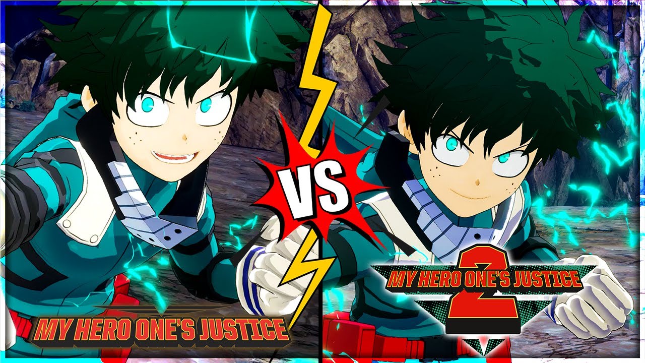 My Hero One's Justice VS My Hero One's Justice 2 - Character Intro & Victory Pose Comparison (1440p)