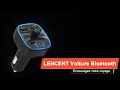 LENCENT Transmetteur FM de voiture Bluetooth, Bluetooth Lecteur MP3 Adaptateur Radio sans Fil Kit