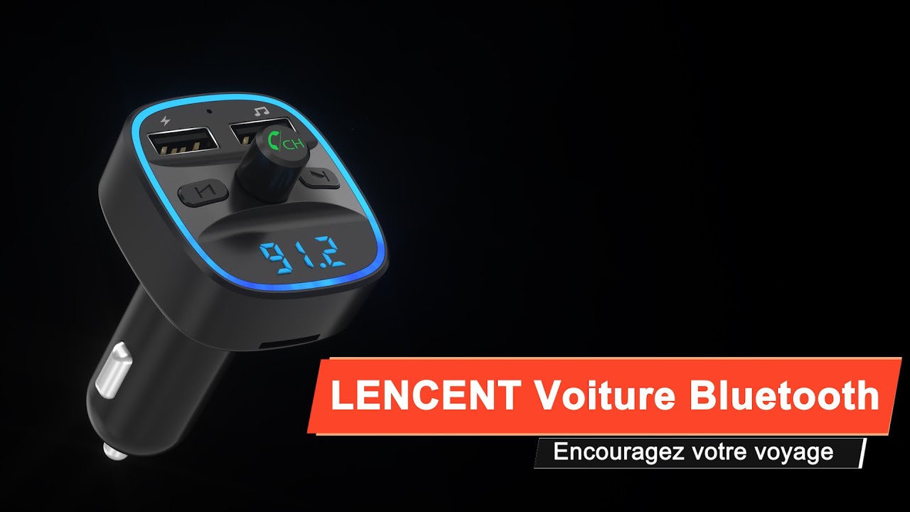 Lencent – Transmetteur Fm Sans Fil Bluetooth 5.0, Mains Libres
