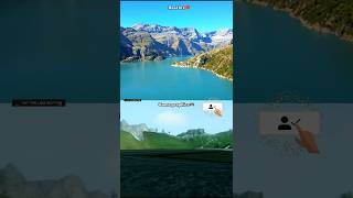 Real Life vs Game Graphics Switzerland Most Dangerous Dam😱🏔️ #shorts #toe3 #gaming #viral #ytshorts