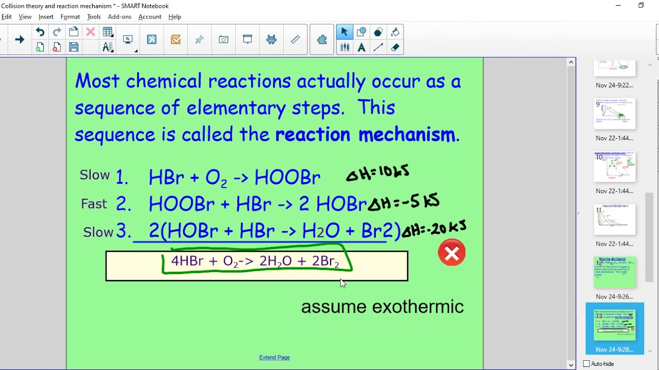 Collision Theory and Reaction Mechanism Lesson - YouTube