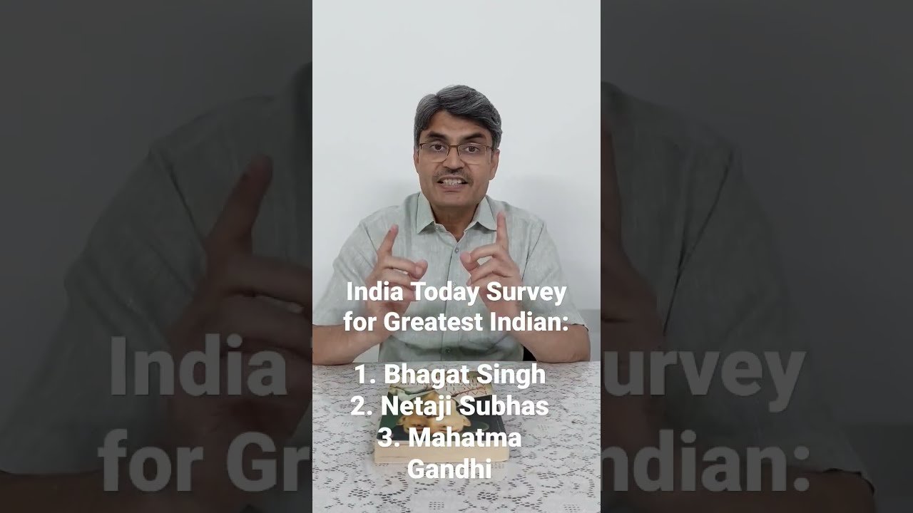 India Today Survey  Greatest Indian Bhagat Singh 37 votes 1st Netaji 2nd  Gandhiji 3rd  shorts