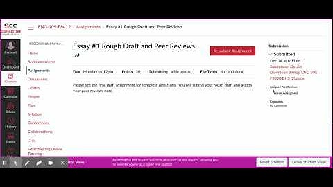 How to find peer reviews in Canvas