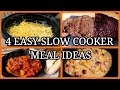 4 SIMPLE SLOW COOKER MEALS ~ EASY FAMILY MEAL IDEAS 💙