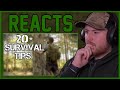 Royal Marine Reacts To 20 Wilderness Survival Tips and Bushcraft Skills!