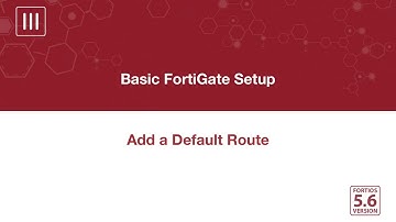 FortiGate Cookbook   Basic FortiGate Setup 5 6
