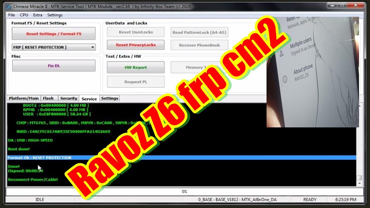 Ravoz Z6 priviancy frp cm2 without da file | Ravoz Z6 frp cm2 | Ravoz Z6 da file | Ravoz Z6 cm2 done