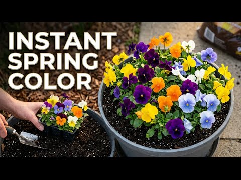 Spring Pansy Containers Pansy Container Gardening | Spring and Fall Blooms - YouTube