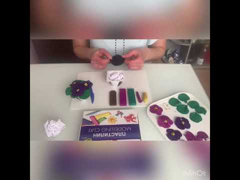 Лепка для детей среднего и старшего возраста «Фиалка в горшочке»