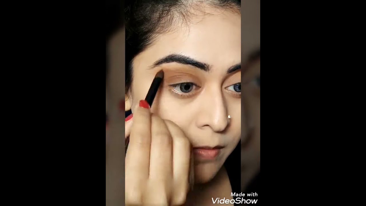 Rose gold eye makeup by falaq naaz