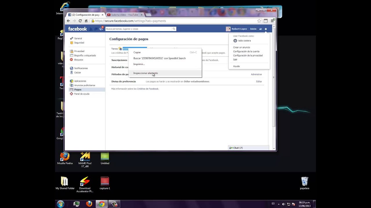 como poner facebook creditos gratis 2013 - YouTube