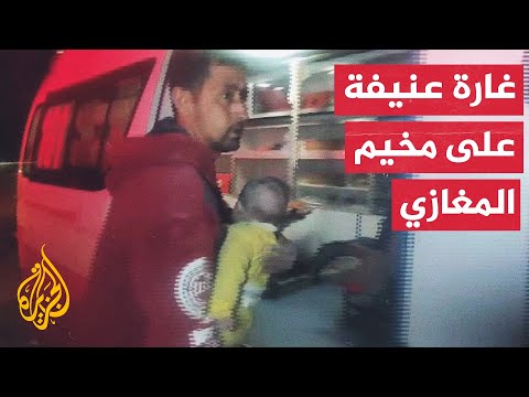 استشهاد 8 فلسطينيين وإصابة آخرين بقصف إسرائيلي على مخيم المغازي وسط غزة