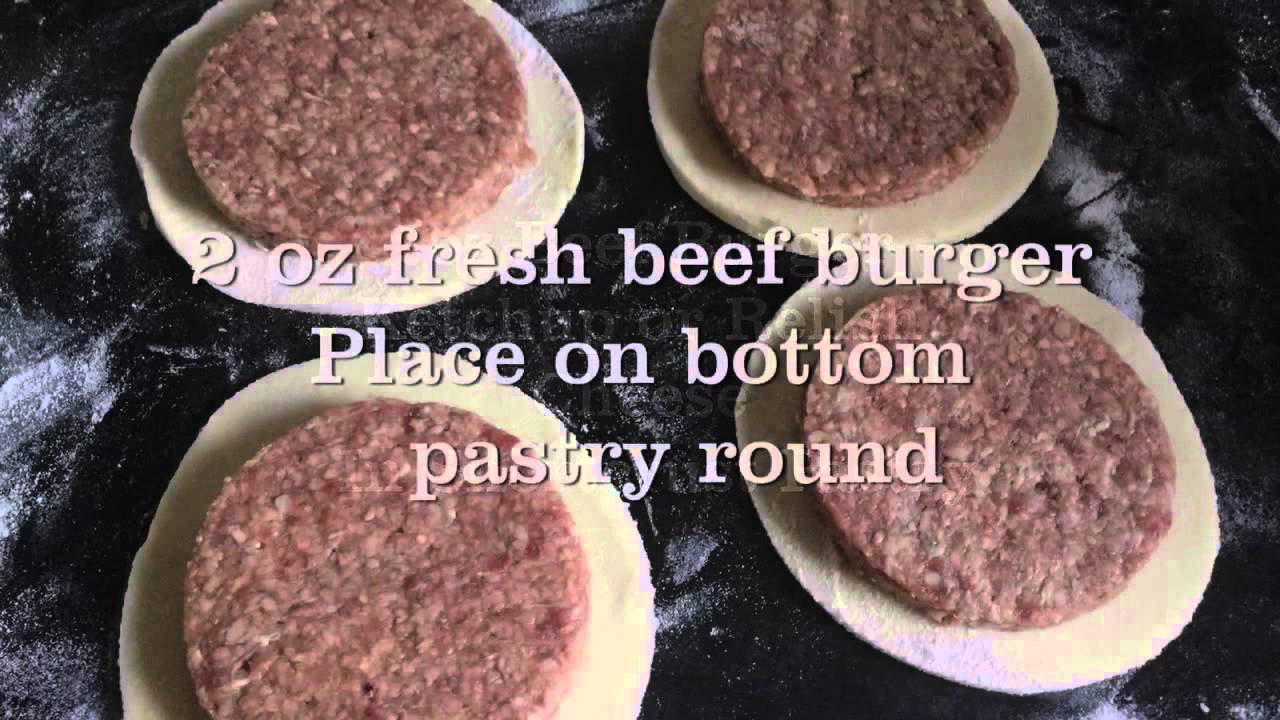 Easy Cook 2oz Beef Burger with Ketchup or Relish Cheese In Shortcrust