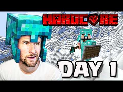 Day 1 Hardcore Minecraft... The Challenge Starts Now