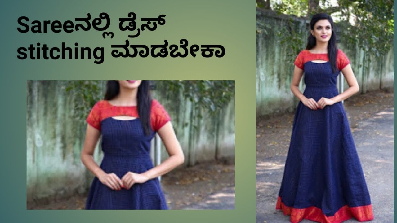 saree long frock stitching