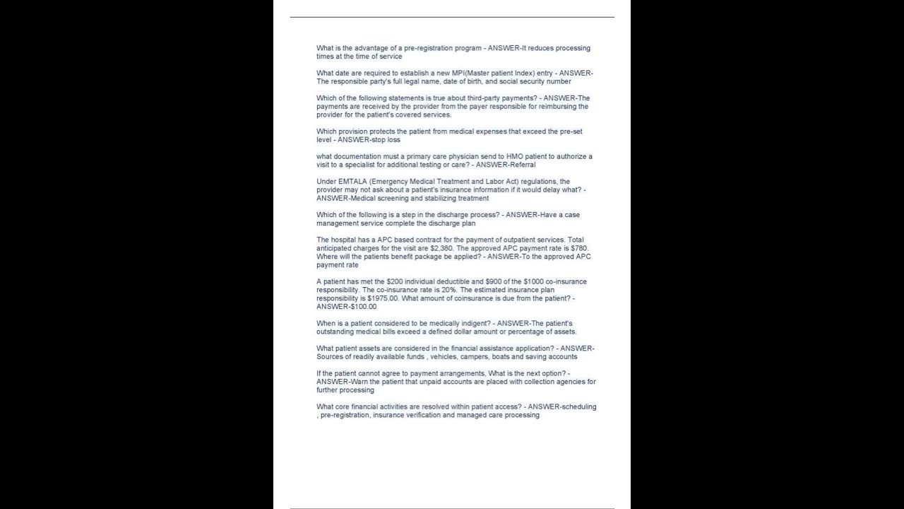 HFMA CRCR EXAM 2023 QUESTIONS AND ANSWERS 100% CORRECT - YouTube