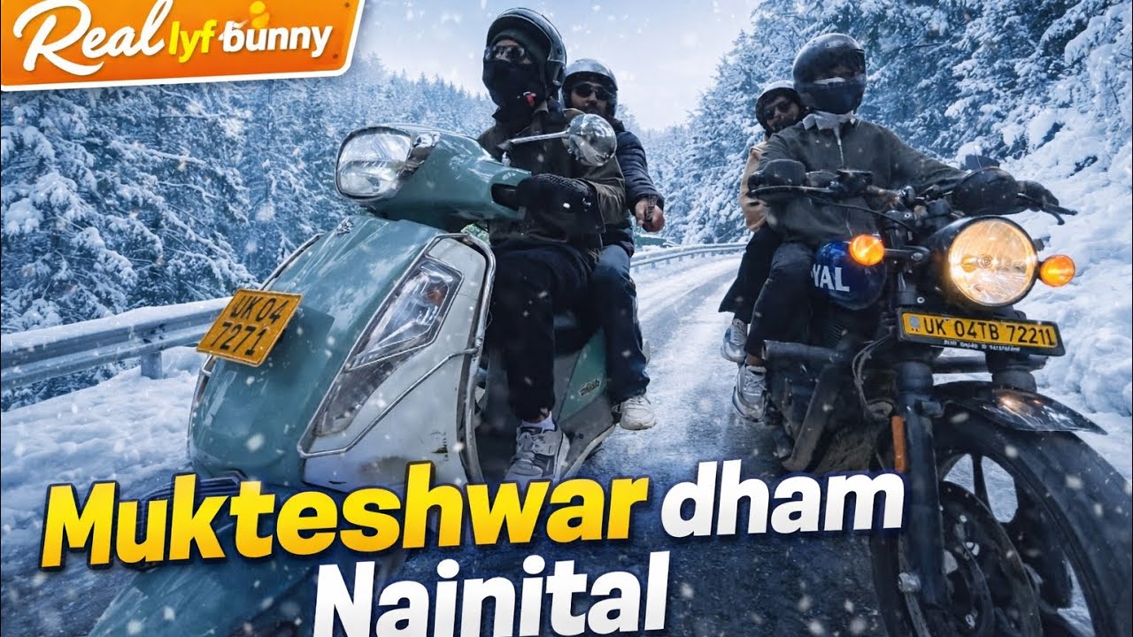 Must visit place in Nainital | Mukteshwar dham | snow mountains | bike ride ka mja hi aa gya yaha to