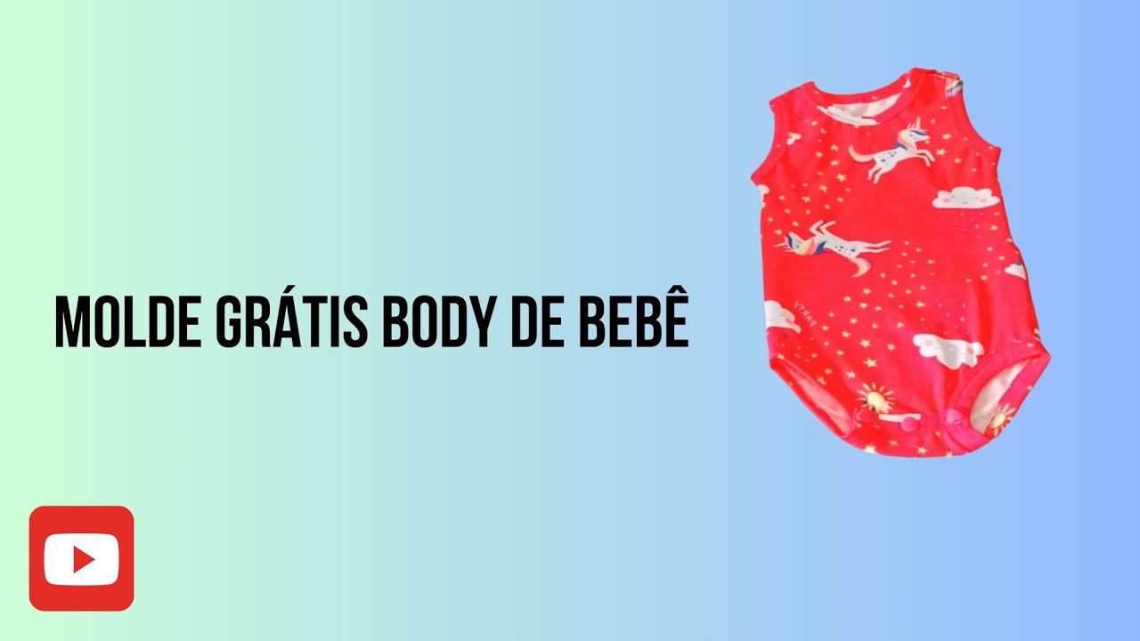 Body de bebê, molde grátis.