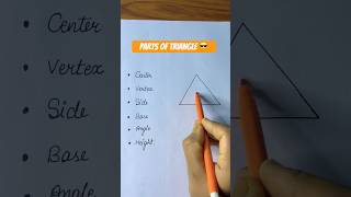 Parts of Triangle #easylearning #youtubeshorts #mathstricks #education #quickmaths#trending#triangle