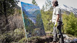 Painting Above The Lake - Montana In April