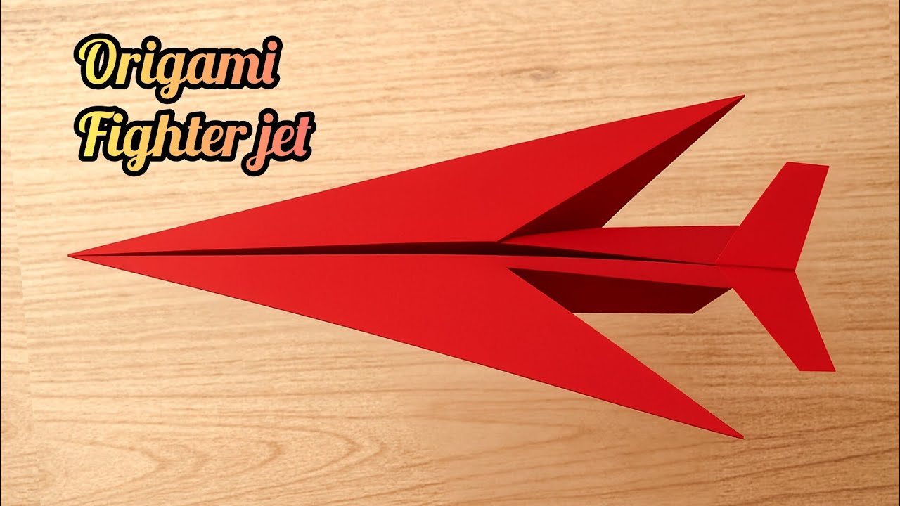 How to make origami paper fighter jet that flies far | How to make ...