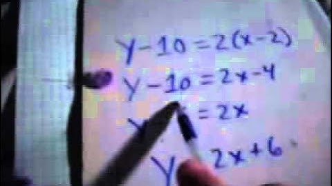 Point Slope Formula