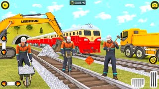 Railway Bridge JCB Games 3D - Building Railway Track - Androidgameplay #1 screenshot 3
