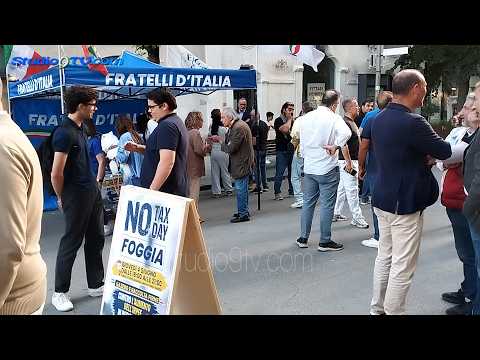 Video Centrodestra raccoglie a Foggia oltre 500 firme nel No Tax Day