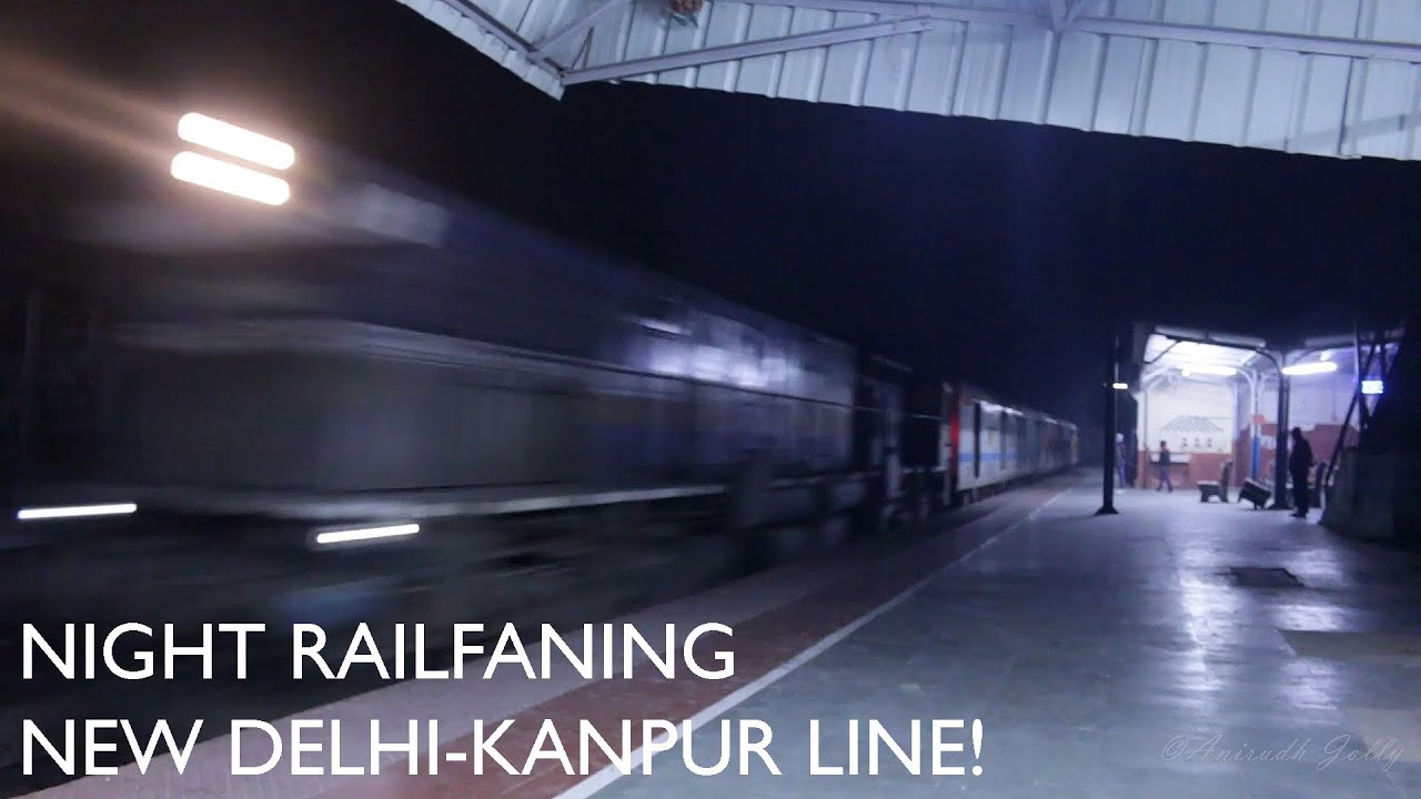 Night Railfanning at Bharthana Part 2! Speeding Trains on New Delhi-Kanpur Section! Indian Railways