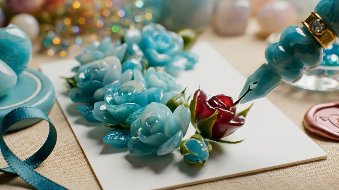 【ASMR】誕生月の宝石ペンで描くと、誕生花が咲くASMR💎🌸 Birthstone Drawing