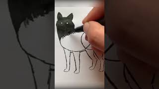 How to Draw a Wolf #Shorts