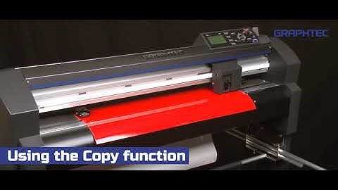 How to use the Copy function on the Graphtec FC8600